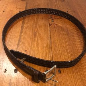 Fossil brown braided belt size 44